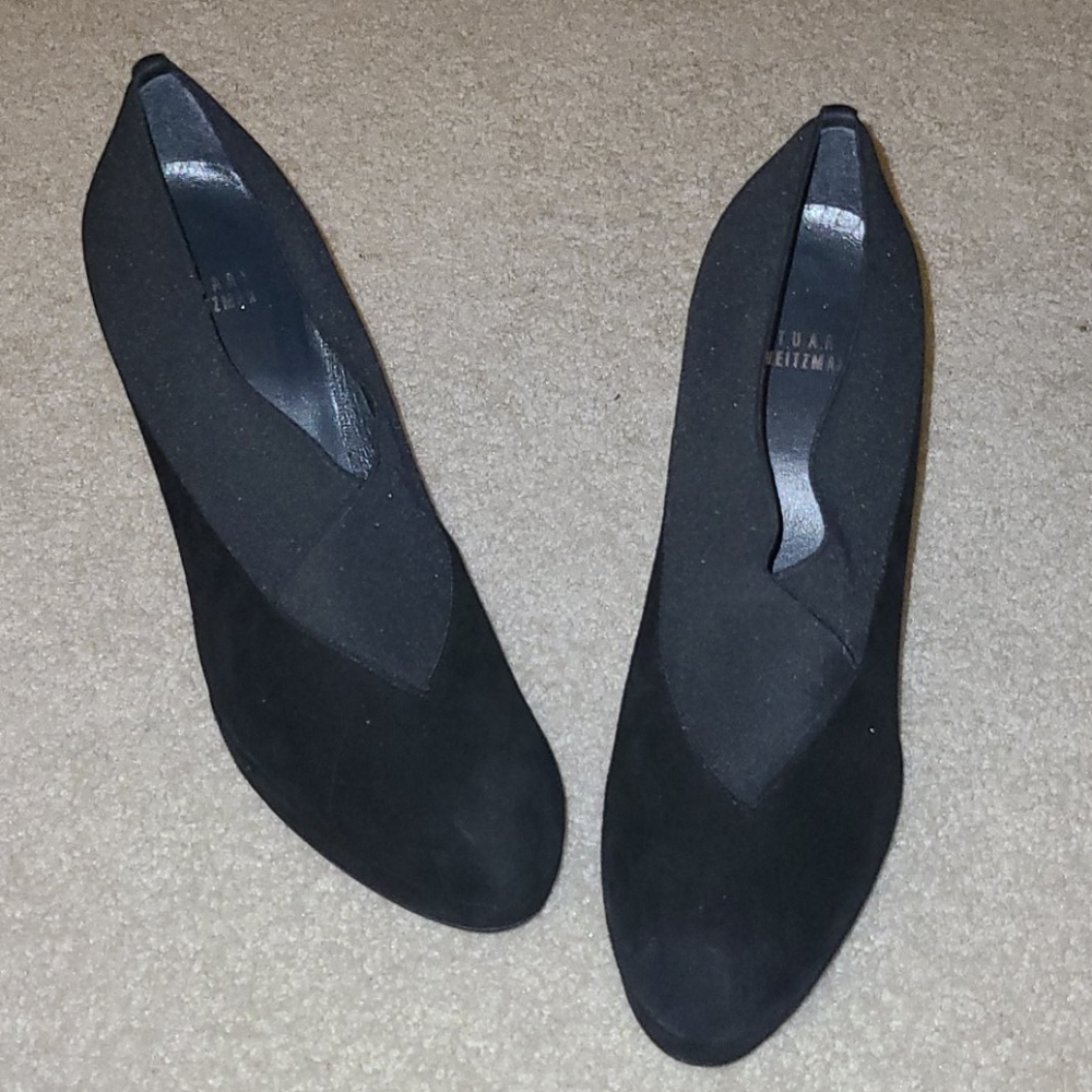 Black Stuart Weitzman Suede Bootie